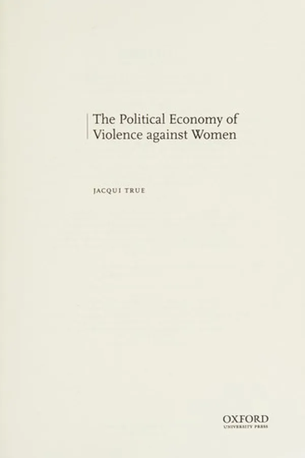 Capa de The political economy of violence against women