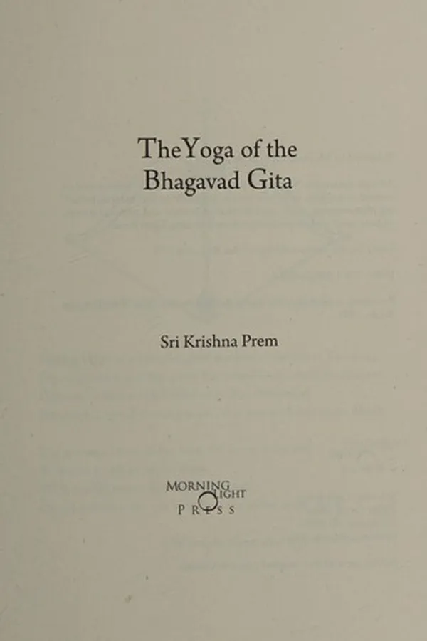 Capa de The yoga of the Bhagavad Gita