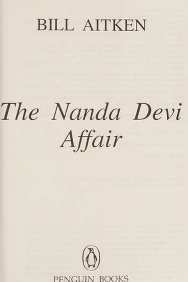 Capa de The Nanda Devi affair