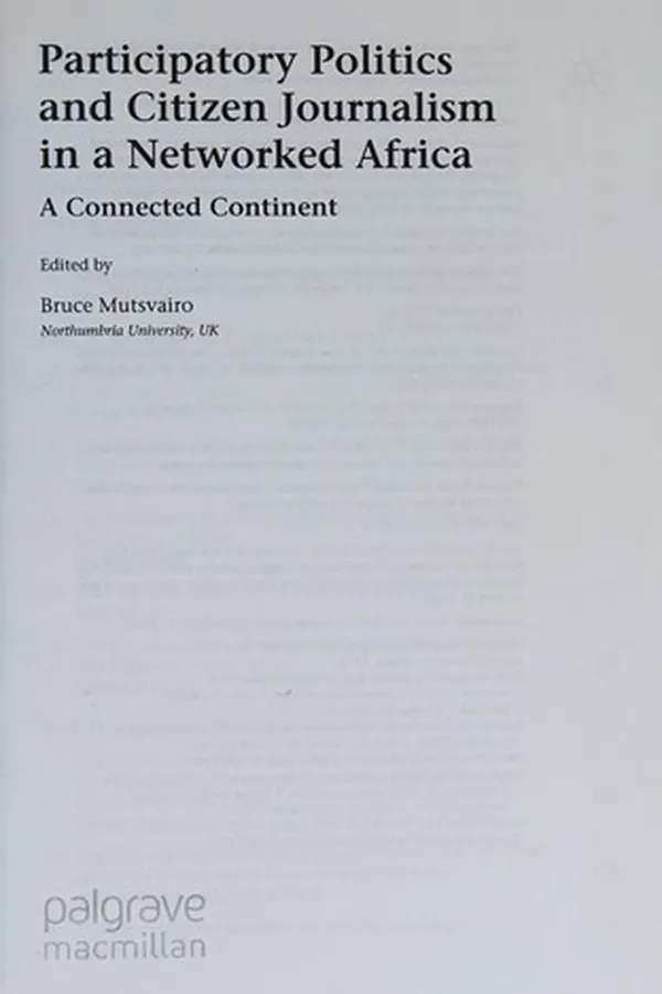 Capa de Participatory politics and citizen journalism in a networked Africa