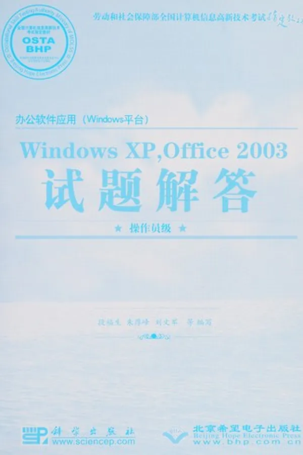 Capa de Ban gong ruan jian ying yong (Windows beng tai) Windows XP, Office 2003 shi di jie da