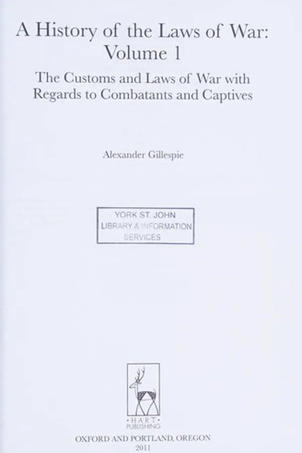 Capa de A history of the laws of war