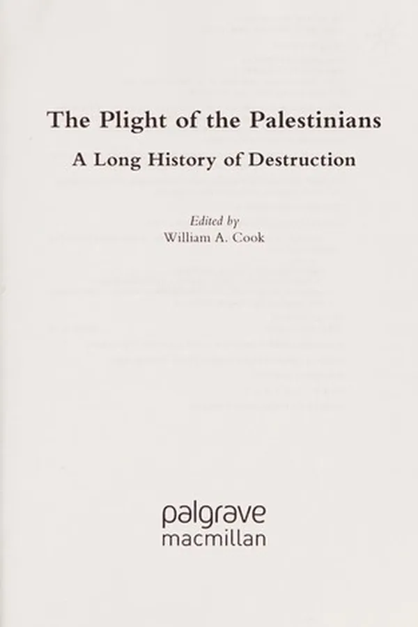 Capa de The plight of the Palestinians