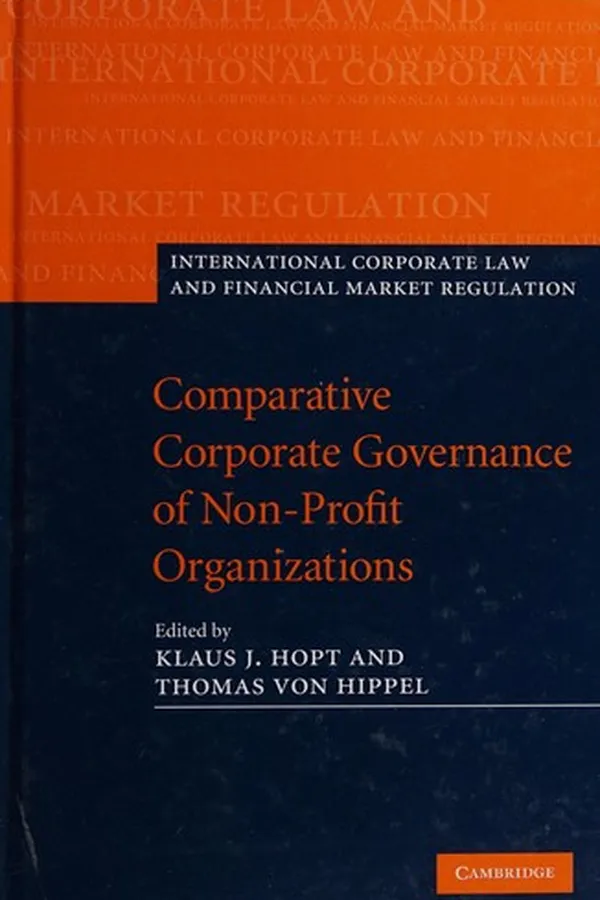 Capa de Comparative corporate governance of non-profit organizations