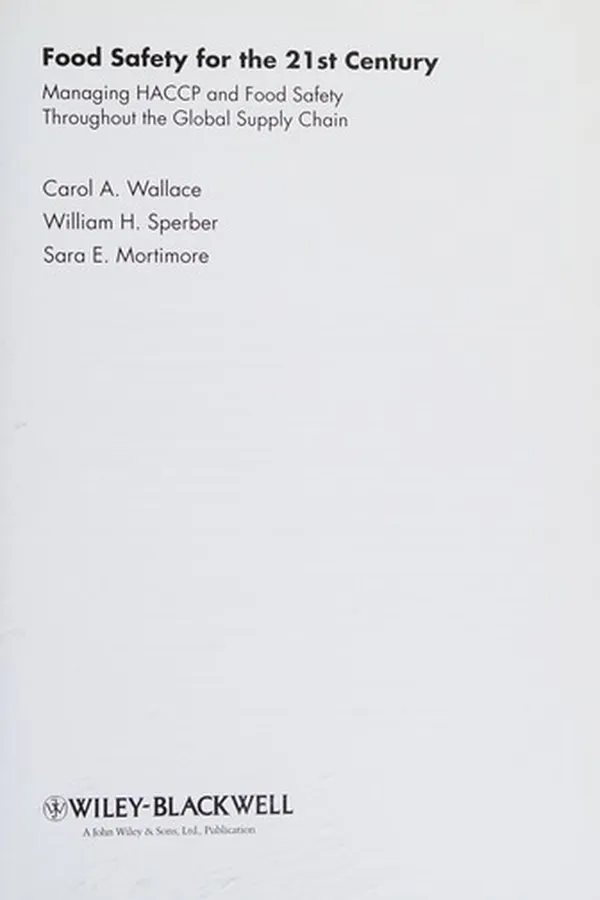 Capa de Food safety for the 21st century