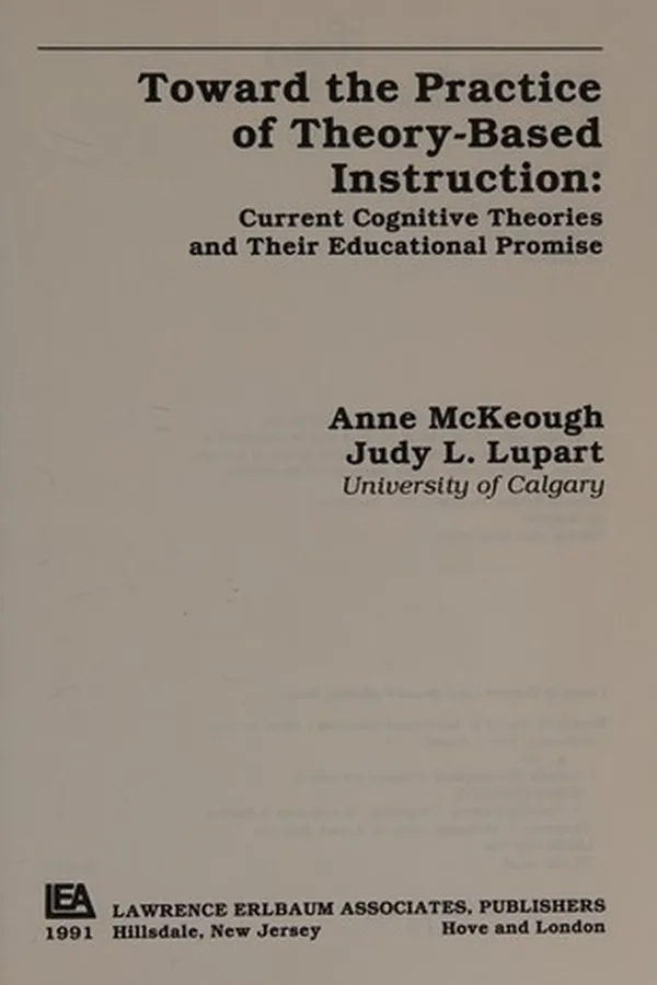 Capa de Toward the practice of theory-based instruction