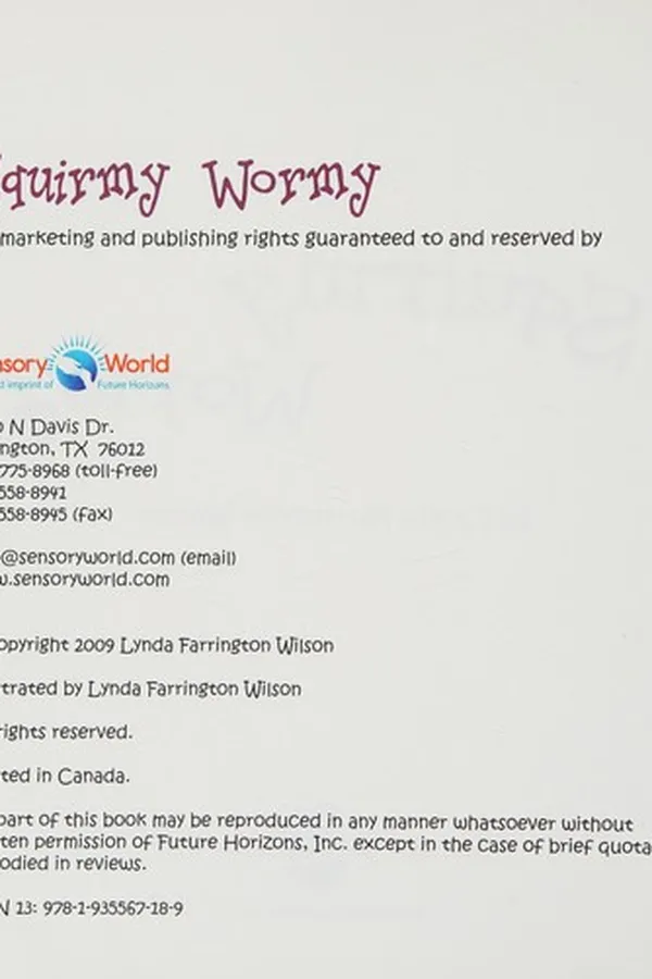 Cover of Squirmy wormy