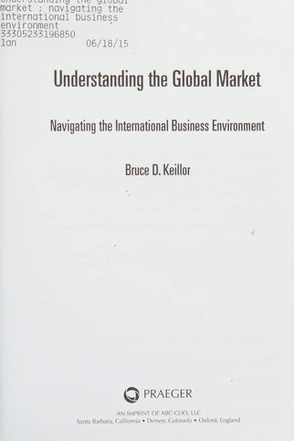 Capa de Understanding the global market