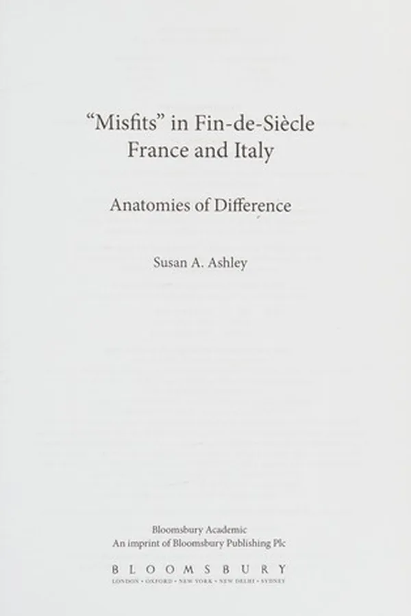 Capa de Misfits in Fin-de-Siècle France and Italy