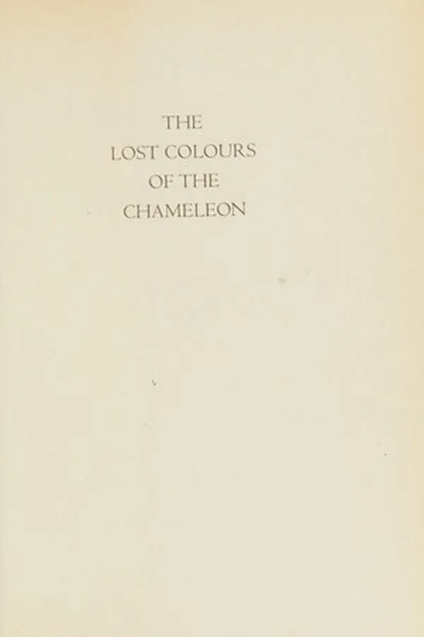Capa de The lost colours of the chameleon