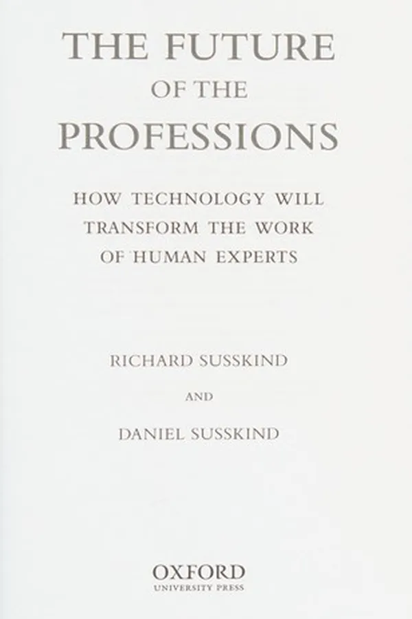 Capa de The future of the professions