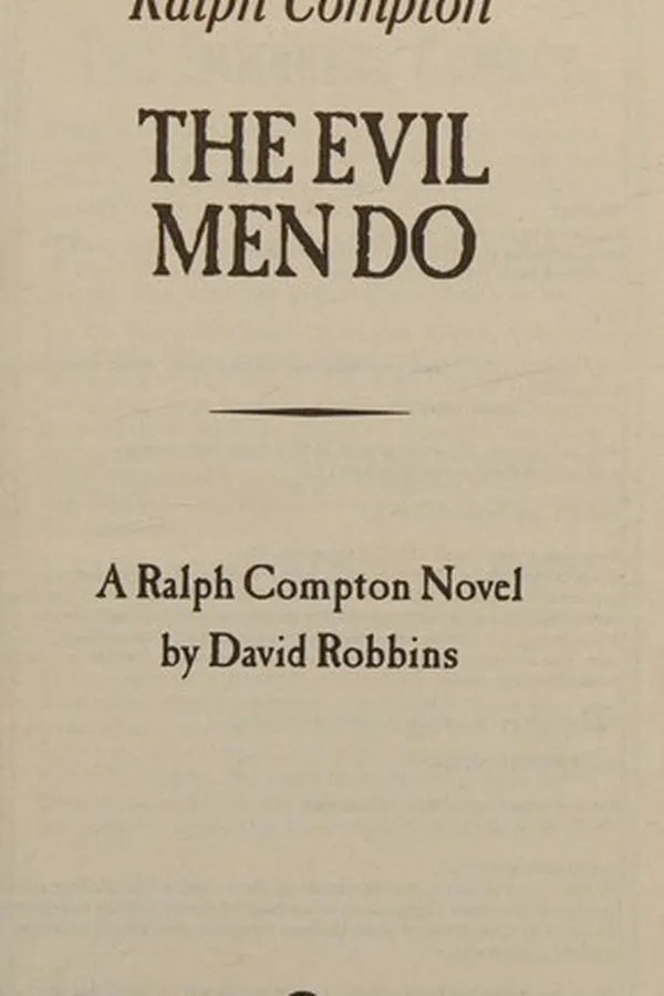Capa de The evil men do