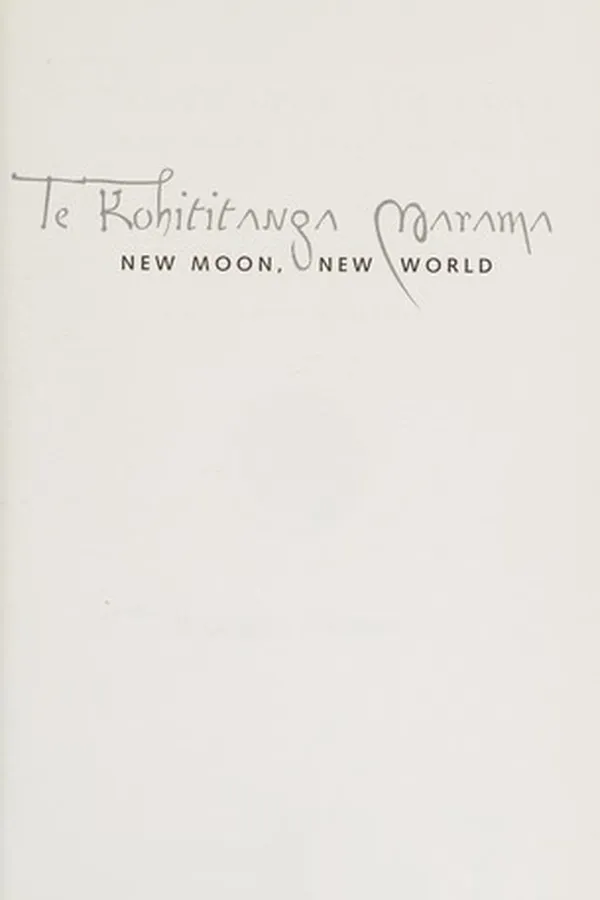 Capa de Te Kohititanga Marama