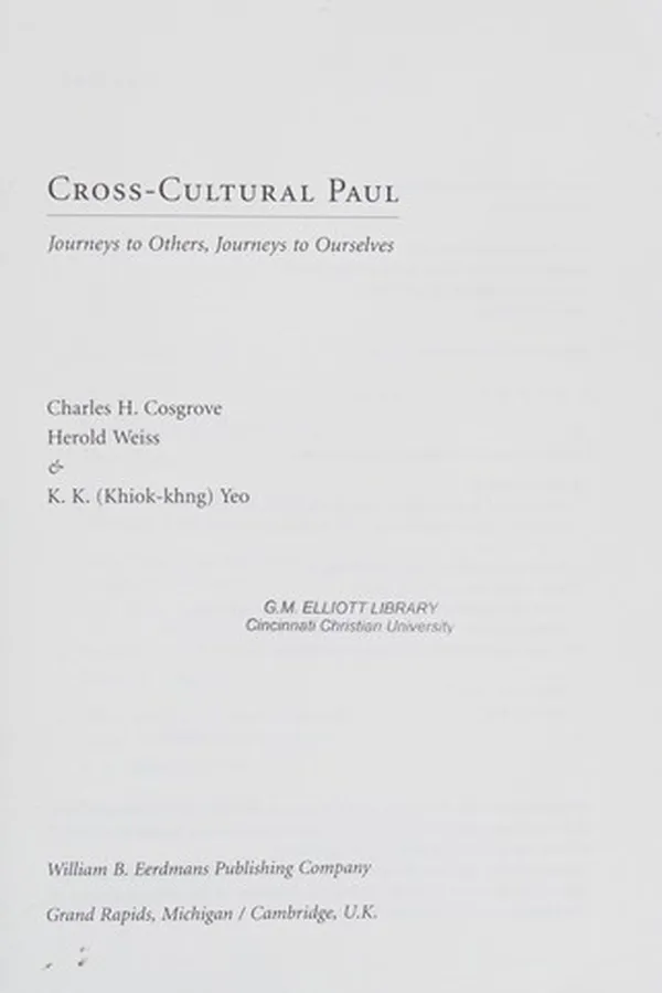 Capa de Cross-cultural Paul