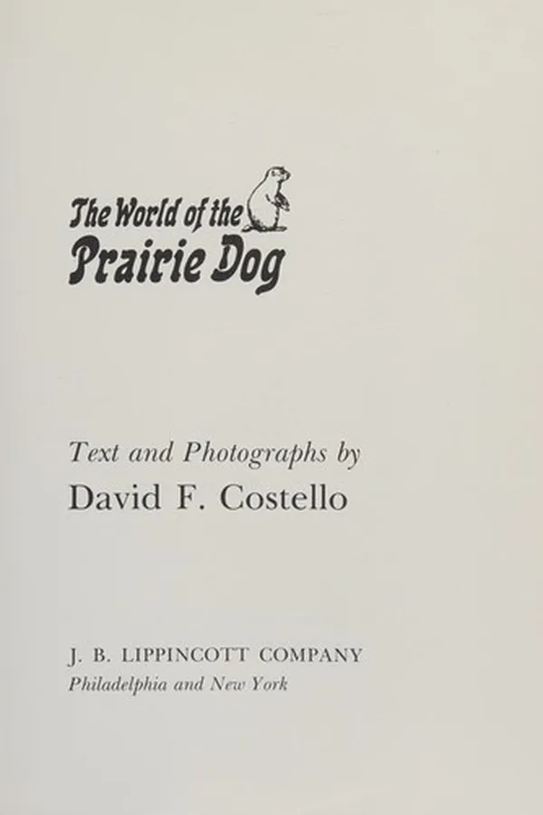 Capa de The world of the prairie dog