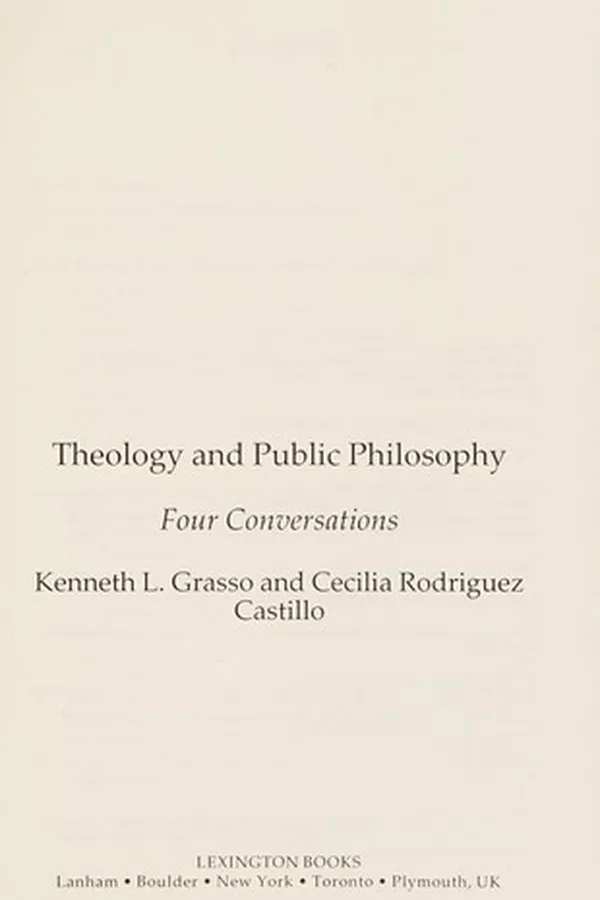 Capa de Theology and public philosophy
