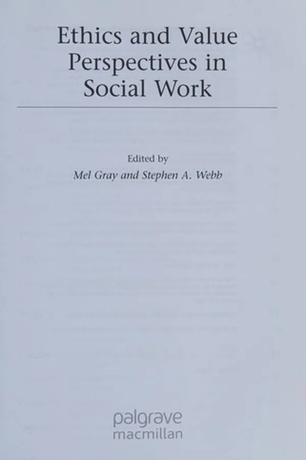 Capa de Ethics and value perspectives in social work