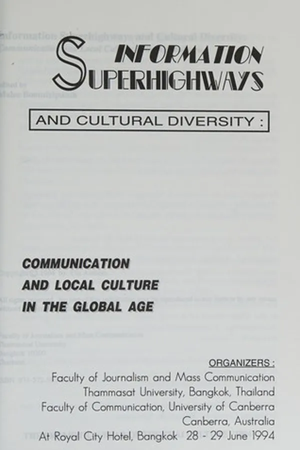 Capa de Information superhighways and cultural diversity
