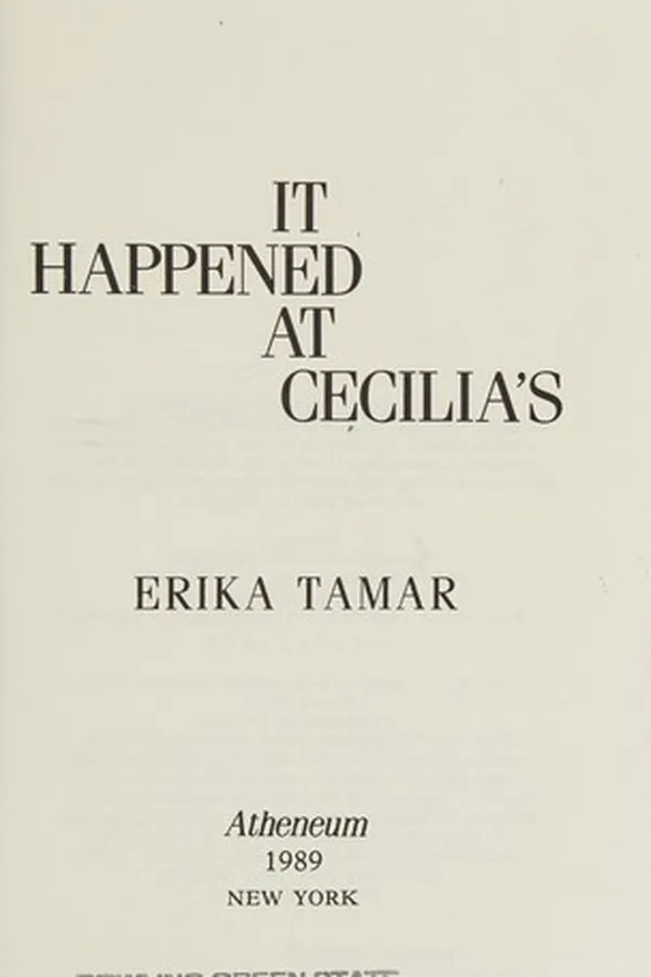 Capa de It happened at Cecilia's
