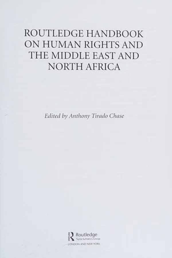 Capa de Routledge Handbook on Human Rights and the Middle East and North Africa