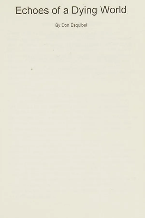 Capa de Echoes of a dying world