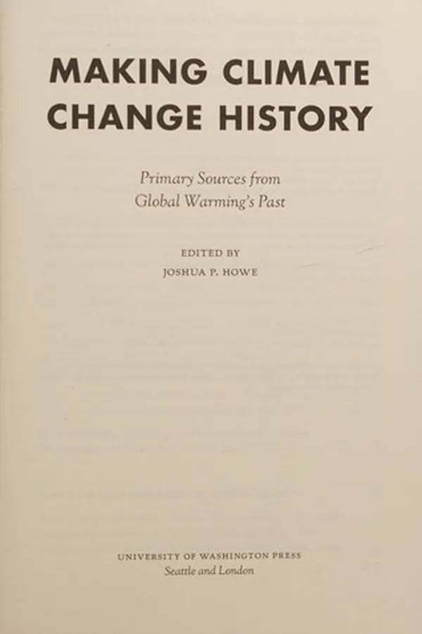 Capa de Making Climate Change History