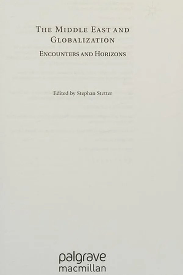Capa de The Middle East and globalization