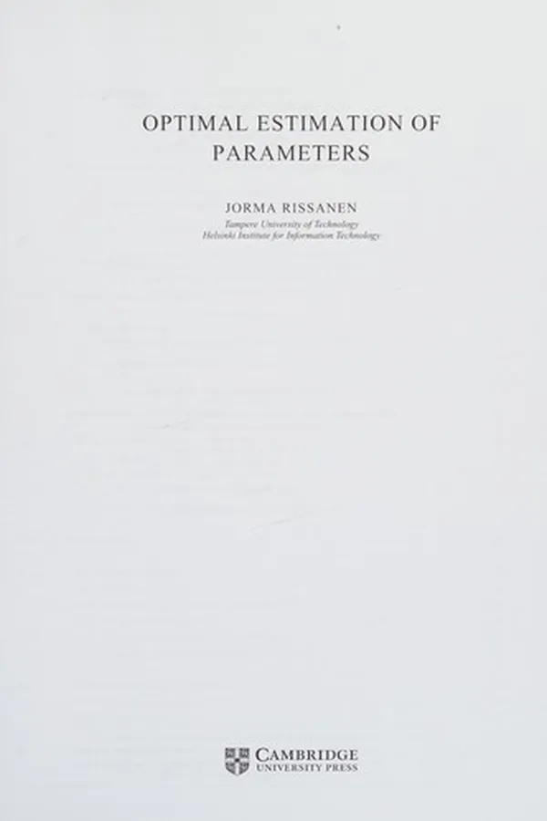 Capa de Optimal estimation of parameters