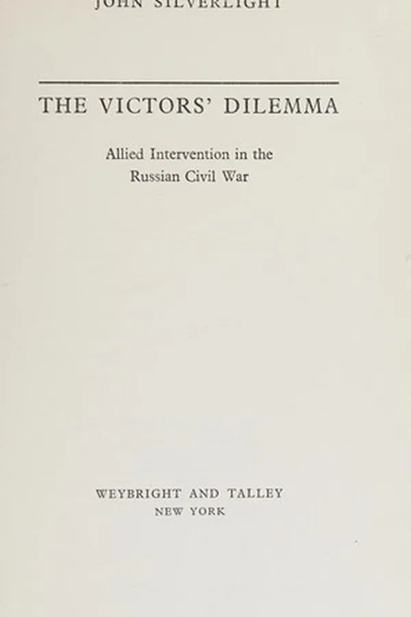 Capa de The victors' dilemma