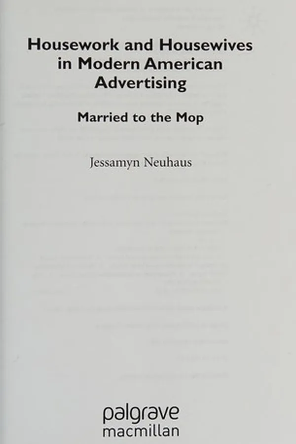 Capa de Housework and housewives in American advertising