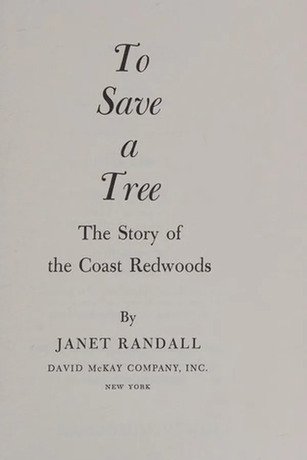Cover of To save a tree