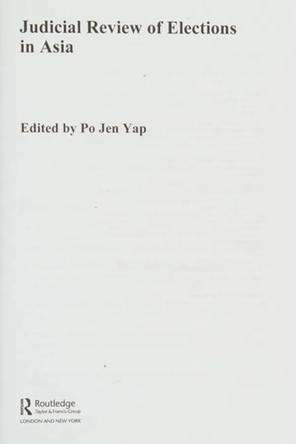 Capa de Judicial Review of Elections in Asia