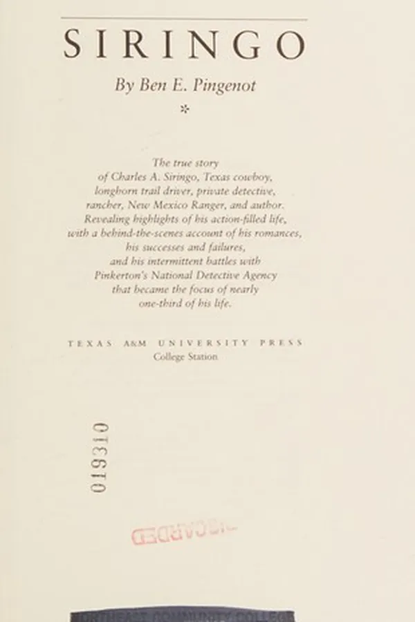 Capa de Siringo