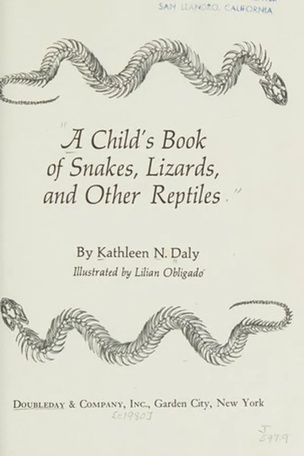 Capa de A child's book of snakes, lizards, and other reptiles