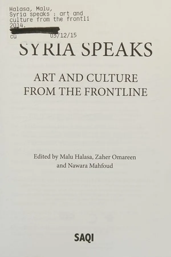 Capa de Syria Speaks