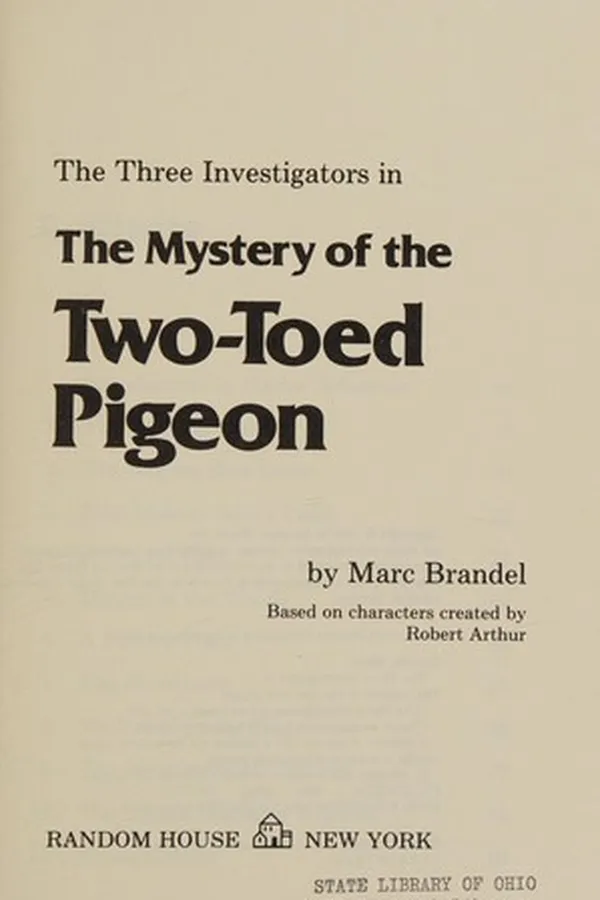Capa de The Three Investigators in the mystery of the two-toed pigeon