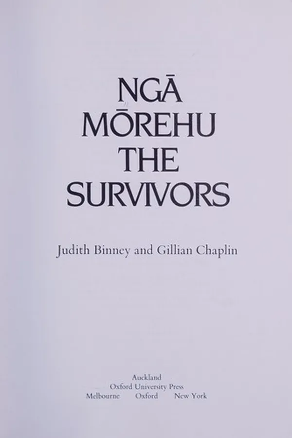 Capa de Ngā Mōrehu =