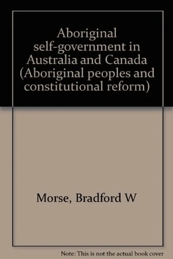Capa de Aboriginal self-government in Australia and Canada
