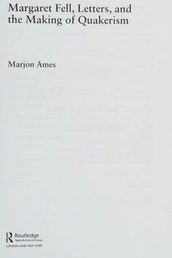 Capa de Margaret Fell, Letters, and the Making of Quakerism