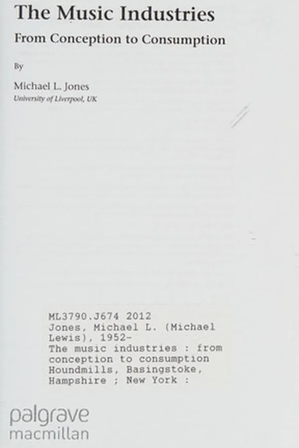 Capa de The music industries