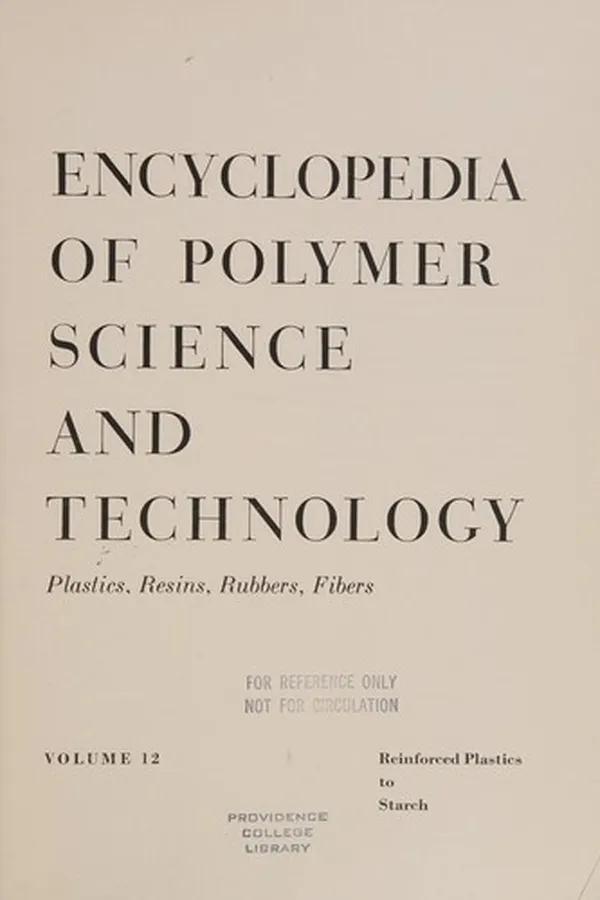 Capa de Encyclopedia of polymer science and technology