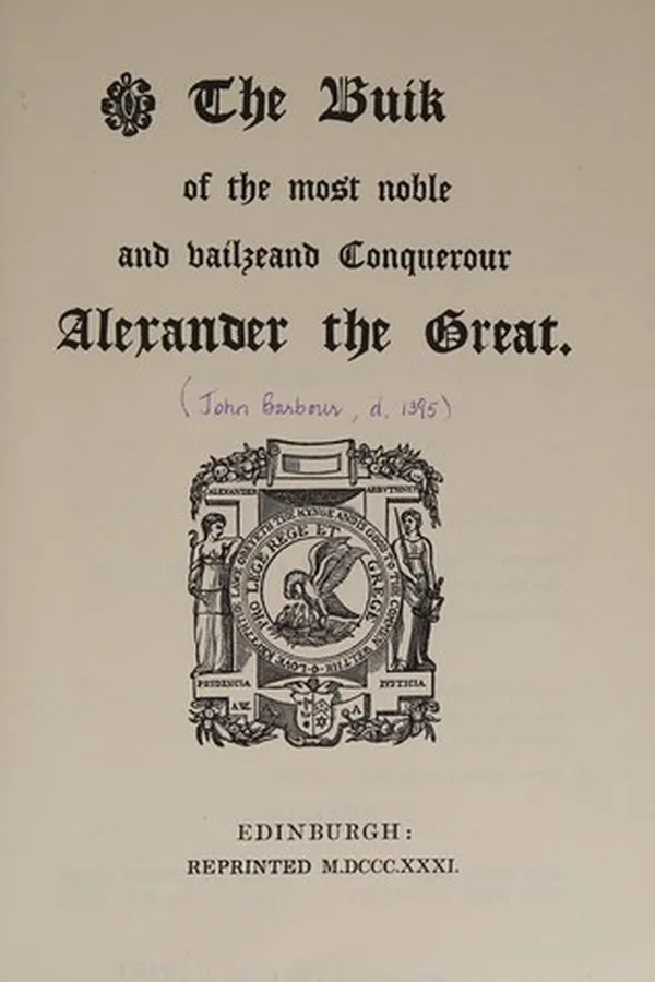 Capa de The buik of the most noble and vailzeand conquerour Alexander the Great