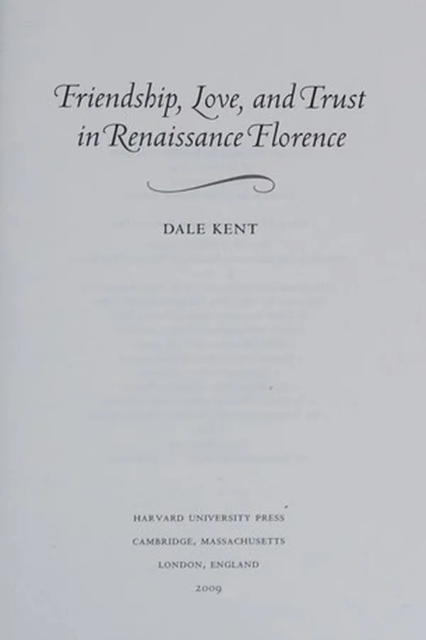 Capa de Friendship, love, and trust in Renaissance Florence