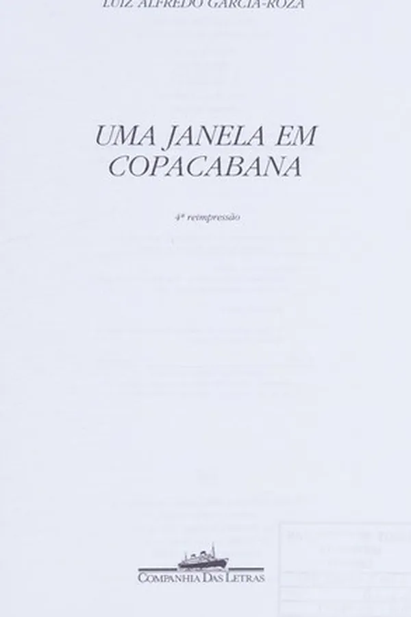 Capa de Uma janela em Copacabana