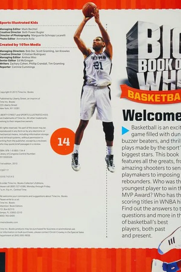 Capa de Sports illustrated kids big book of who basketball