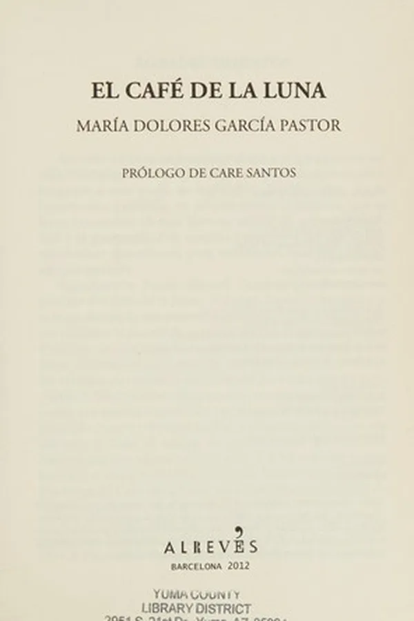 Capa de El café de la luna