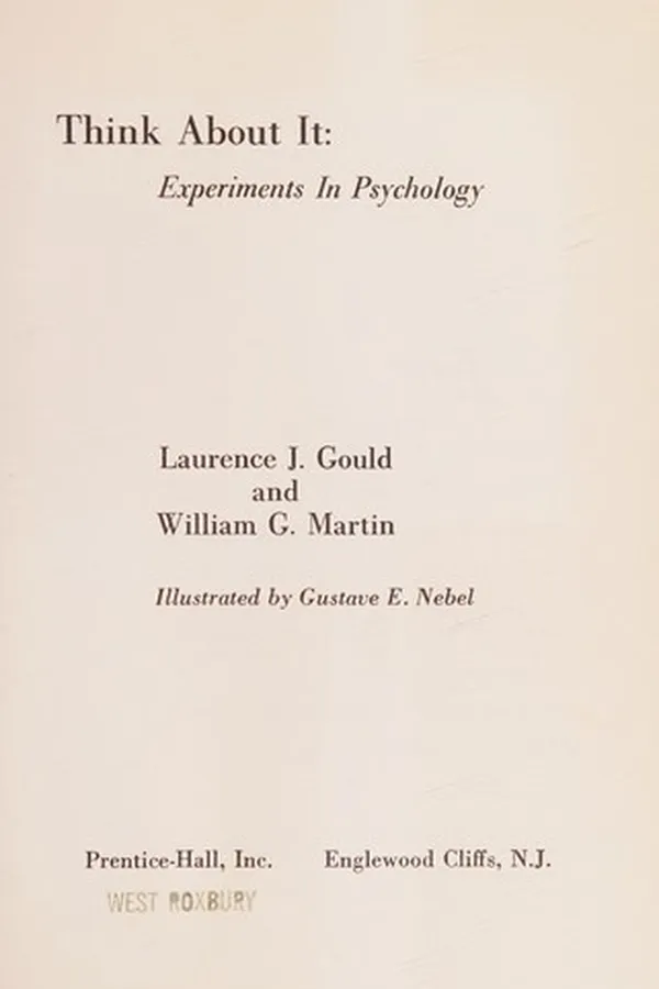 Capa de Think about it: experiments in psychology