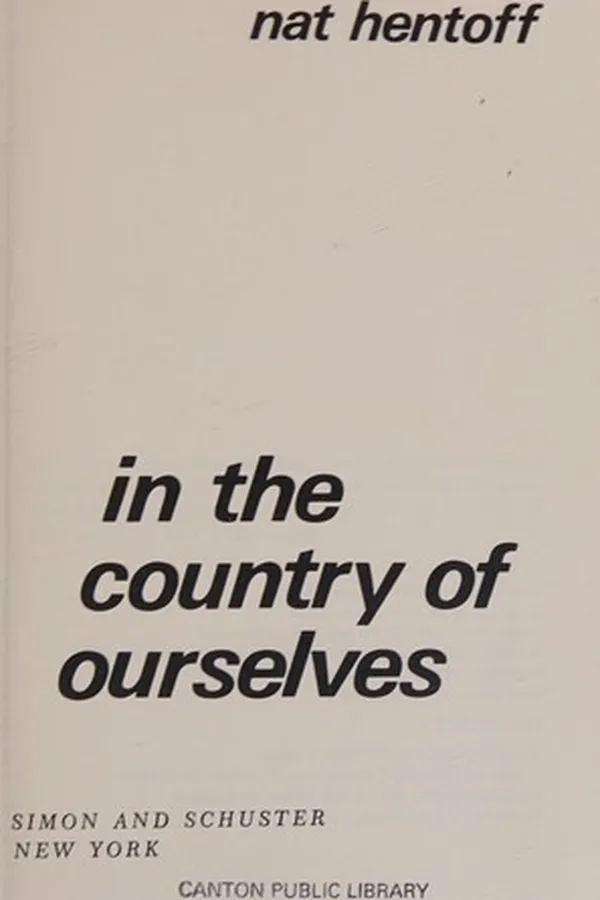 Capa de In the country of ourselves
