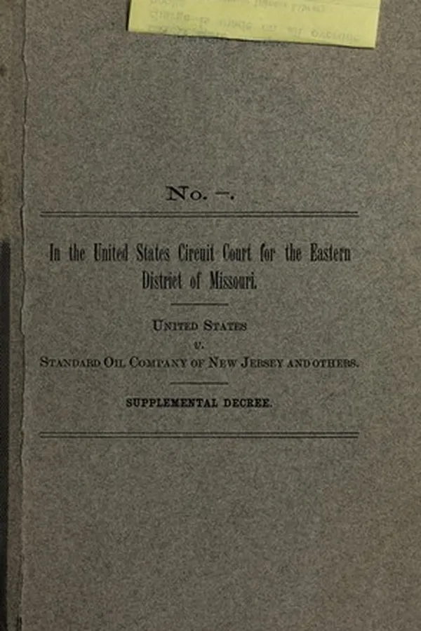 Capa de United States v. Standard Oil Company of New Jersey and others