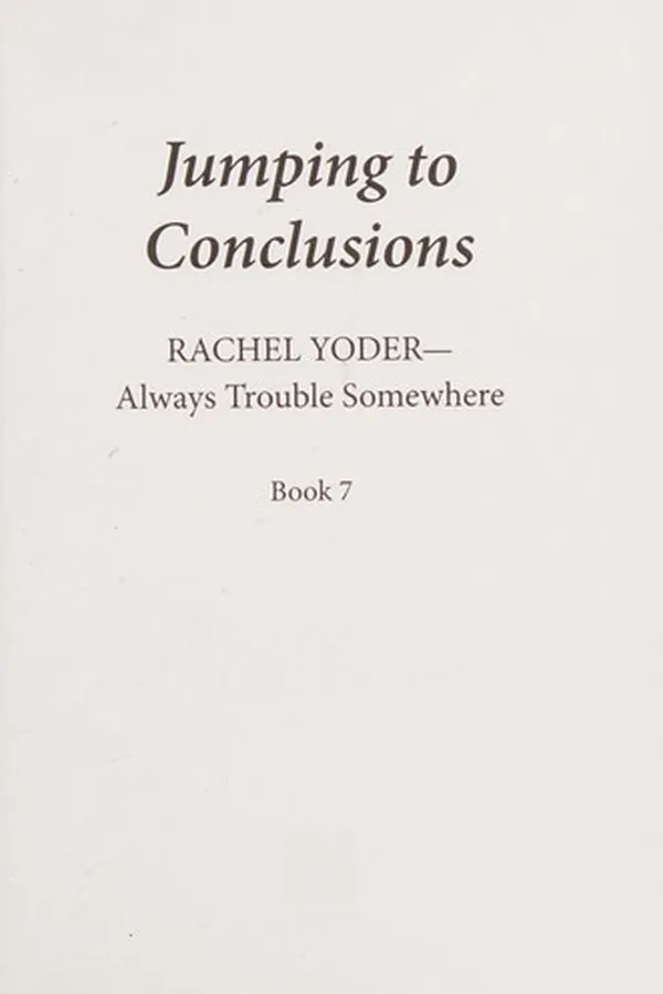 Cover of Jumping to conclusions